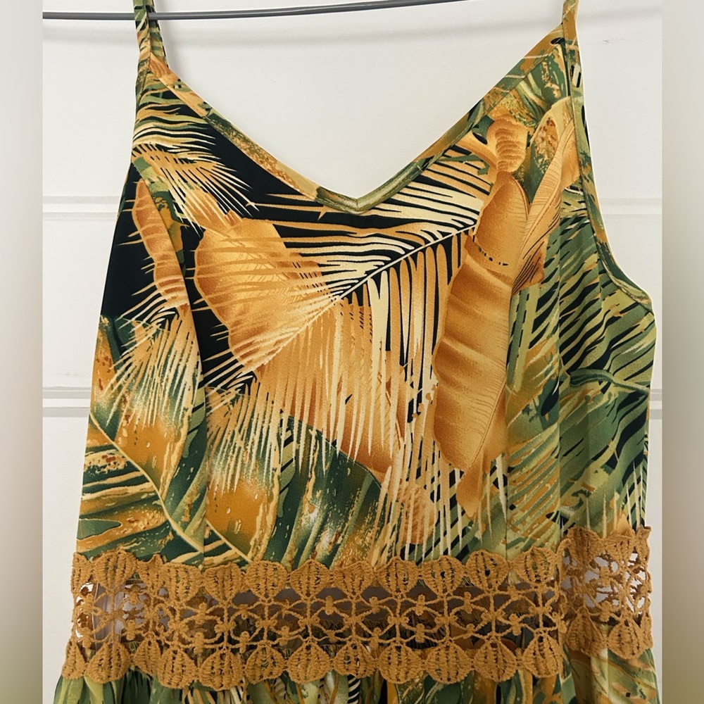 NWTS Sun Dress Tropical Print Vaca Dress by SHEIN Sz 4 - Picture 6 of 10